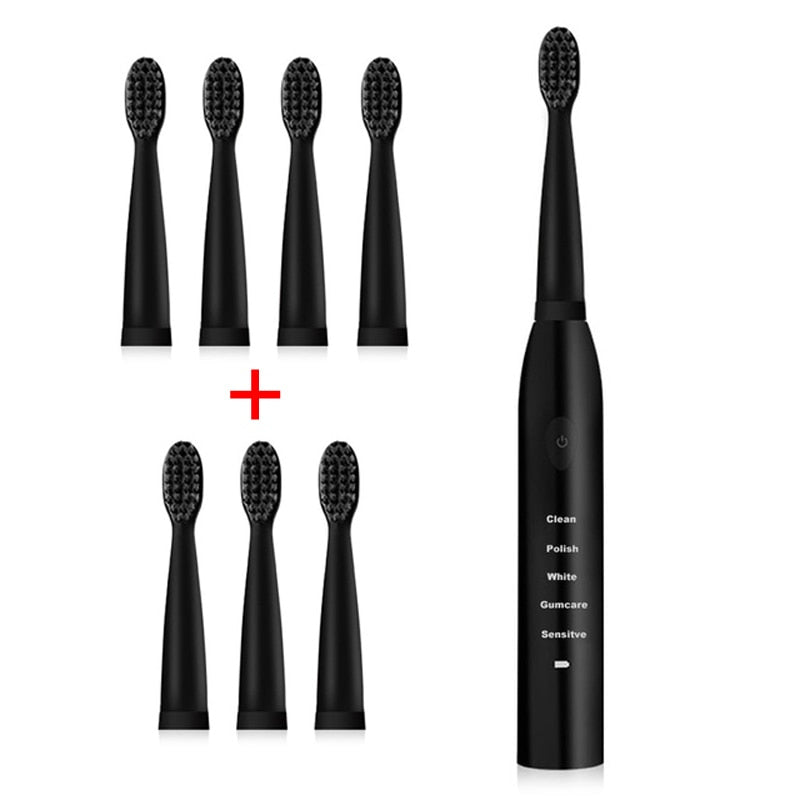 Powerful Ultrasonic Electric Toothbrush & Attachments